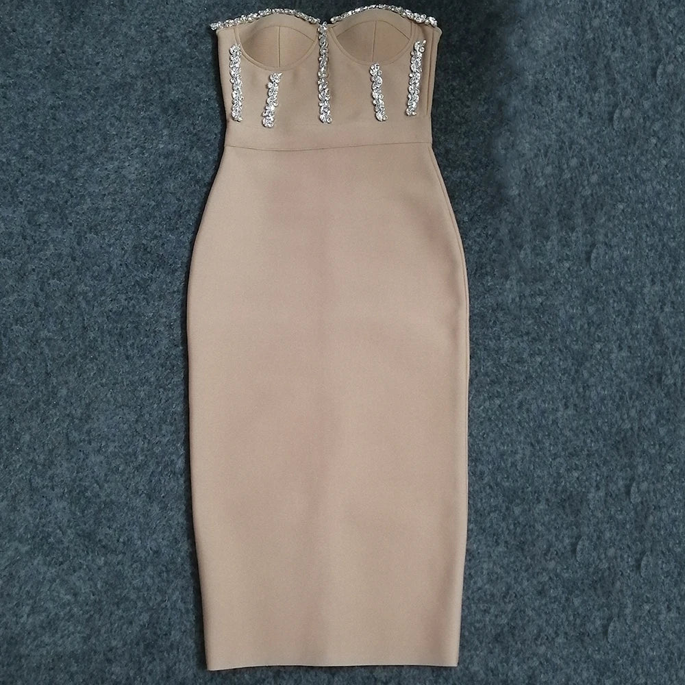Zia - Strapless Diamond Bandage Dress