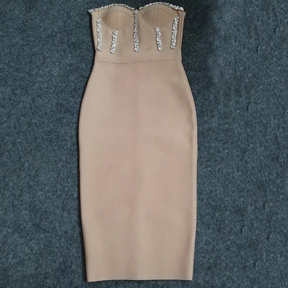 Zia - Strapless Diamond Bandage Dress