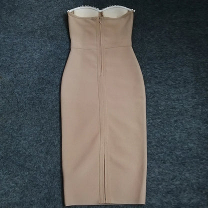Zia - Strapless Diamond Bandage Dress