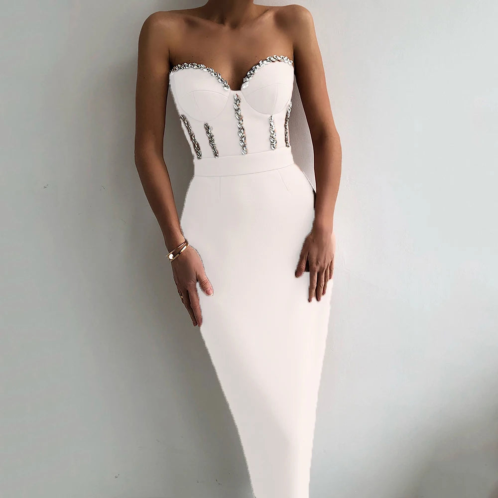 Zia - Strapless Diamond Bandage Dress