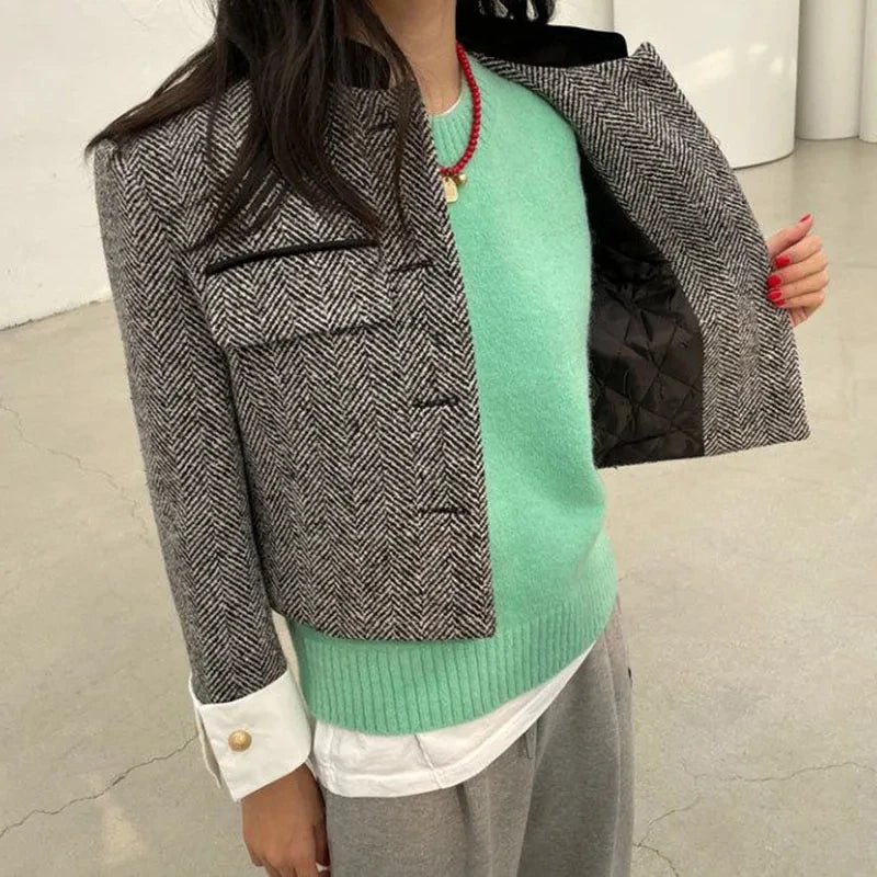 Olivia - Stylish Plaid Coat