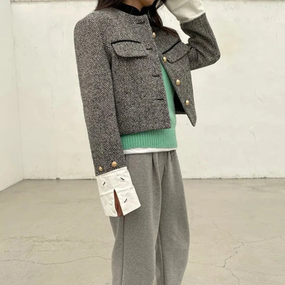 Olivia - Stylish Plaid Coat